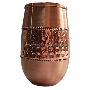 Vaso de Cobre Puro Grabado con Acabado Pulido para Beber y Uso en la Cocina, Vaso de Cobre Antiderrames - Product Image 5