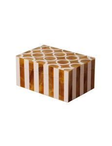 Artenza Decor Green White Striped Resin Jewelry <b>Box</b> Inlay Handmade Rectangle Space <b>Saving</b> Modern Gift <b>Box</b> Home Decoration - Product Image 3