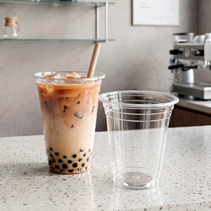 Gobelets en plastique transparent jetables QUANG QUAN en PP à paroi simple de 95 mm, 12/16/24 oz pour café chaud/froid et thé au lait - Product Image 1