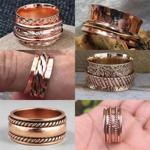 Trending High Quality <b>Spinner</b> <b>Ring</b> Handmade Fashion Pure Copper Meditation <b>Spinner</b> <b>Rings</b> Wedding Gift - Product Image 1