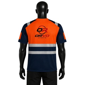 Camiseta Polo de Alta Visibilidad ORVO Sports con Detalles Reflectantes para Seguridad, Uniforme de Trabajo para Hombre, Poliéster, para Todas las Temporadas, Uso en Guardia - Product Image 4