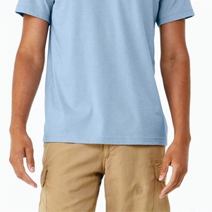 Plain Dyed Men O-Neck T-Shirt <b>Short</b> Sleeve Knitted Comfortable Regular Fit Everyday Casual Versatile <b>Wardrobe</b> Essential - Product Image 3
