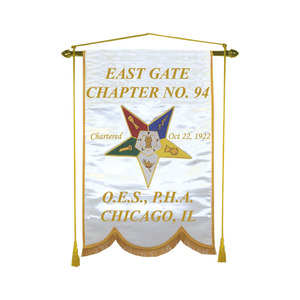 Banderas Masónicas de Primera Calidad para Logia de Maestros Masónicos, Logotipo Personalizado en Color Bordado, Alta Calidad, Disponibles en Todos los Tamaños - Product Image 1