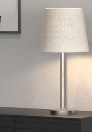 Lámpara LED Lumetal E26, Atenuable, IP20, Ra80, 300 mm, 3000K (Blanco Cálido), Control por Botón, Interior, Metal, Acrílico, Tela, 100~240V CA, 50/60Hz - Product Image 3