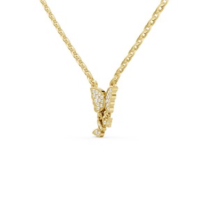 Colgante de mariposa de oro amarillo con diamantes, diseño de joyería de lujo, el más vendido, ideal para regalos de cumpleaños y bodas, disponible para la venta. - Product Image 4