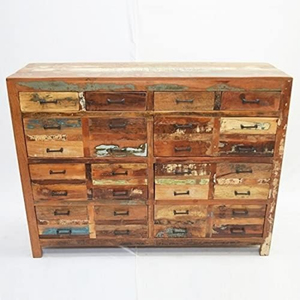 Old Reclaimed Wood Multi Drawer <b>Sideboard</b> Farmhouse <b>Storage</b> Cabinet Antique Living Room Console - Product Image 3