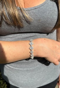 Bracelet VVS personnalisé en argent 925 avec maillons cubains et diamants Moissanite, style Hip Hop Bling, fournisseur en gros - Product Image 2