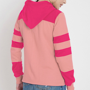 Fabricants OEM de sweats à capuche zippés avec des rayures contrastées, design en polaire, impression personnalisée - Product Image 4