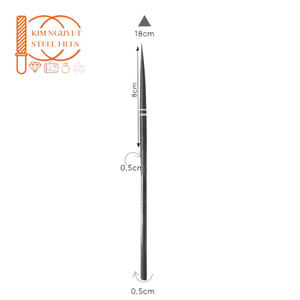 Juego de Limas Triangulares Medianas de 180 mm, Acero Industrial Resistente, Corte Suave, 5 mm de Grosor, Extremo Redondeado, Natural, PRECIO BAJO - Product Image 1