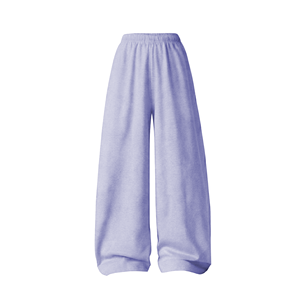Pantalon imprimé à jambes larges en coton, coupe ample, longueur complète, taille élastique, vêtements décontractés pour l'automne - Product Image 1