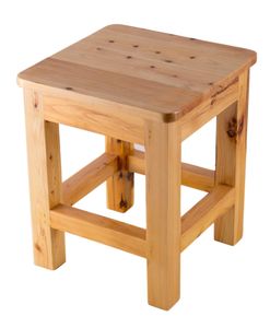 Taburete antiguo de madera maciza, mueble hecho a mano, diseño rústico para el hogar, restaurantes y hoteles. - Product Image 1