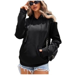 Sweat à capuche personnalisé pour femmes nouveau style décontracté Streetwear figurines à épaules tombantes respirant sweat à capuche tricoté écologique pour l'automne - Product Image 1