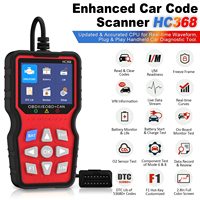 Escáner de Diagnóstico de Fallas Rojo HC368, Herramienta de Diagnóstico Automotriz de 12V, Herramienta Eléctrica para Autos
