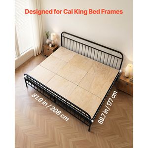 Bunkie Board per Materasso Cal King 69.7 X 81.9 Pollici, Supporto Pieghevole per Materasso in Nylon e Compensato con Bordi Arrotondati Anti-Deformazione - Product Image 2