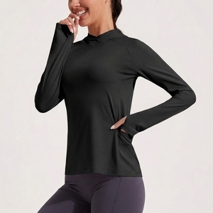 Sudadera Deportiva Personalizada para Mujer, Modelo con Cierre, Manga Larga, Ajustada, para Gimnasio, Yoga - Product Image 1