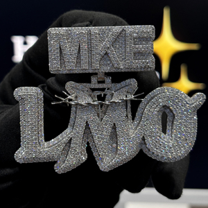 จี้ห้อยคอแบบกำหนดเอง HIPHOP SPARKLE MKE LMO เงินแท้ 925 ชุบทอง 18K ประดับเพชร VVS Moissanite รูปทรงลวดหนาม สไตล์ฮิปฮอป เหมาะสำหรับทั้งชายและหญิง - Product Image 6