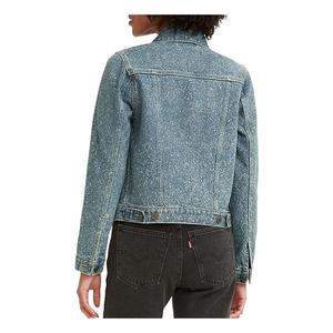 แจ็คเก็ตยีนส์ผู้หญิงสไตล์ดอทสั่งทำคุณภาพสูง เสื้อครอปท็อปผ้าฝ้าย แฟชั่นลำลองสำหรับผู้หญิง - Product Image 2