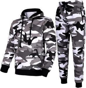 Conjunto Deportivo Informal de Sudadera con Capucha Transpirable para Invierno, Pantalones Deportivos con Cintura Elástica y Pantalones de Chándal - Product Image 1