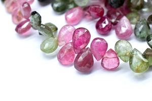 5*7mm Multi <b>Tourmaline</b> Faceted Pear Shape Beads for Jewelry Making Indian Gem Store 0.50mm Hole Wedding Wear - Product Image 4