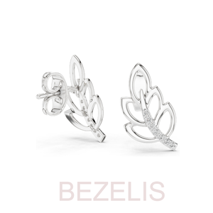 Boucles d'oreilles clous en diamant de laboratoire 14K, coupe ronde classique, bijoux fins pour tous les jours, cadeau de mariage, accessoire de luxe - Product Image 4