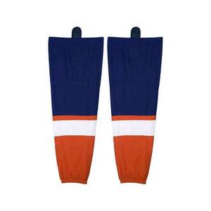 Calcetines de hockey sobre hielo tejidos personalizados, calentadores de piernas ajustados para hockey, calcetines de hockey sobre hielo juveniles con rayas de malla para práctica, servicio OEM - Product Image 5
