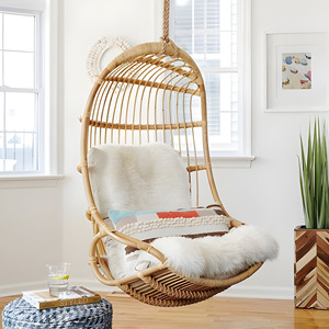 Chaise suspendue en rotin, prix direct du fabricant, qualité supérieure, paniers balançoires en forme de lune - Product Image 1