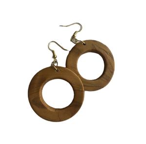 Pendientes de Madera de Acacia de Alta Calidad, Hechos a Mano, Pulidos, Impermeables, con Forma Natural y Diseño de Amor, Regalo de Boda - Product Image 4