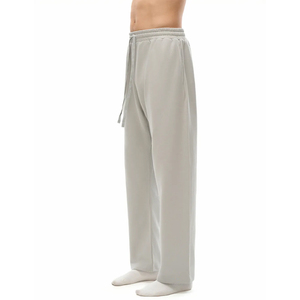 New Style 80% Cotton 20% Polyester <b>Men's</b> <b>Elastic</b> Waist Sweatpants 3 Pocket Style Drawstring Loose Fit <b>Men</b> <b>Trouser</b> Street Fashion - Product Image 3
