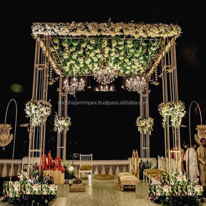 Elegant Durable Fusion Fiber Reinforced Plastic Mandap <b>Set</b> for Weddings Stylish <b>Decorations</b> for Your Special Day - Product Image 1