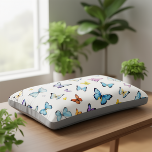 Ergonomic Butterfly <b>Memory</b> <b>Foam</b> Pillow 16x24 Inch-Soft Hotel Bedding <b>Cushion</b> - Product Image 2