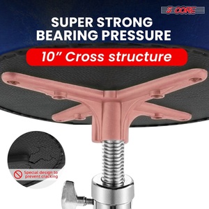 Silla de Baterista Acolchada de 4 Pulgadas con 5 Núcleos, Taburete para Guitarra, Asiento Ajustable para Músico - Product Image 6