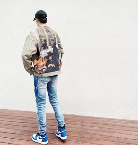 Pantalon en jean décontracté pour homme, taille haute, coupe crayon, écologique, séchage rapide, 100 % coton, respirant, confortable, hiver, personnalisé - Product Image 4