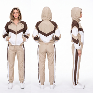 Chaqueta Cortavientos con Capucha para Mujer, Logotipo Bordado Personalizado OEM, 100% Nailon, Chaqueta Impermeable con Cremallera para Senderismo - Product Image 5