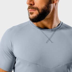Nouveauté 2025 : T-shirts de sport pour hommes 100 % coton, séchage rapide, respirants, impression de logo personnalisée, vêtements de fitness OEM - Product Image 3