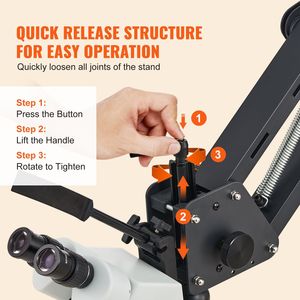 7X-45X Magnification <b>Microscope</b> Multi-Directional Spring Bracket Jewelry Inlaid Stand <b>Microscope</b> for Micro Jewelry Analysis - Product Image 4