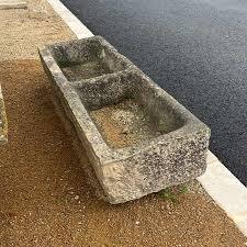 Abreuvoir en pierre rustique pour jardin, décoration de parc extérieur en pierre de moulin récupérée, style européen, aspect antique - Product Image 2