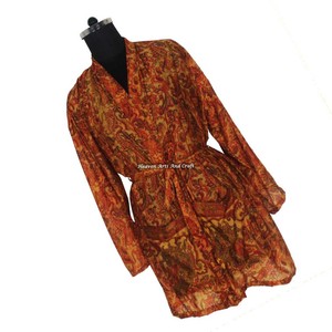 KS007 African Caftan Night Wear Maxi Colorful Design Women Short Kaftan Hippie Boho Dress Vintage Sari <b>Kimono</b> Short <b>Plus</b> <b>Size</b> - Product Image 3