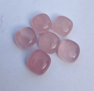 Cabochons en quartz rose naturel de 5 mm, formes fantaisie, dos plat, qualité excellente, pierres précieuses en vrac, toutes tailles disponibles - Product Image 2