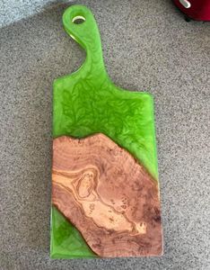 Planche à découper en bambou durable |   Planche à découper réutilisable en bois non toxique avec incrustation de résine, compatible lave-vaisselle, pour la cuisine quotidienne à la maison - Product Image 2