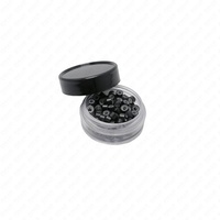 Schwarze Silikonbeschichtete 5mm Micro Link Perlen Haarverlängerungsringe 200 Stück Großhandel OEM-Lieferung
