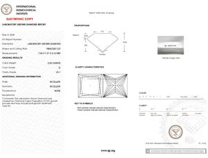2,50 CT G VVS Certified Lab Grown Diamonds Alta calidad HPHT Princess Cut Real Jewelry de India IGI Certified - Product Image 2