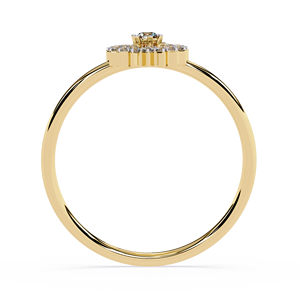 แหวนเพชรทรงกลมคลาสสิก ตัดแบบบริลเลียนท์ ทองคำแท้ 14k เครื่องประดับหมั้นสำหรับผู้หญิง เพชรสี E เพชรเพาะเลี้ยงในห้องปฏิบัติการ - Product Image 4