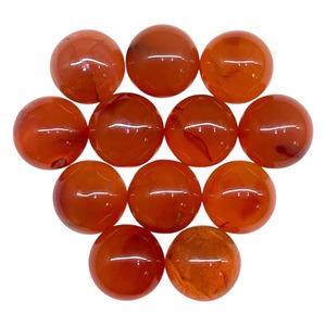 คาร์เนเลียนธรรมชาติทรงกลมเจียระไนแบบคาโบชอง ขนาด 15 มม. สีส้ม หินคาร์เนเลียนแบบเม็ดเดี่ยว ราคาขายส่ง จำนวนมาก สำหรับทำเครื่องประดับ - Product Image 2