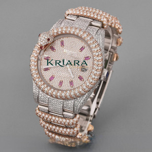 Reloj de Plata de Acero Inoxidable con Diseño de Moissanita, Resistente al Agua, Elegante y Funcional, con Características de Diamante Real - Product Image 2