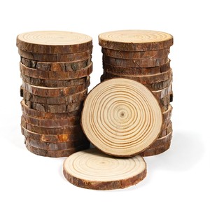 Handcrafted Rustic Oak <b>Wood</b> Coasters Wholesale | Tree <b>Slice</b> Natural Edges - Product Image 1