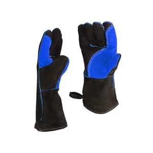 ถุงมือหนังวัวแท้ทนทาน ได้รับมาตรฐาน CE หนา 11 ออนซ์ ป้องกันเปลวไฟ สำหรับงานหนัก งานบาร์บีคิว และงานก่อสร้าง - Product Image 5