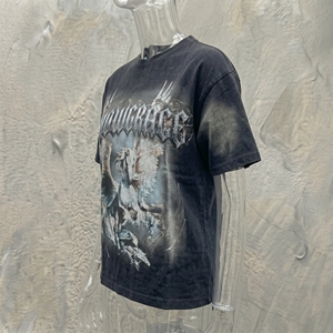 Snowgrace <b>Gothic</b> Dragon Print Oversized Men's T-<b>Shirt</b> Short Sleeve O-Neck Jersey Cotton Black - Product Image 6