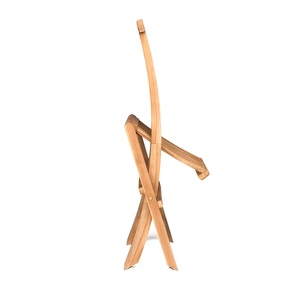 Teak Folding Garden Chair-Portable Modern Outdoor Solid Wood Furniture with Saber Legs for Patio & <b>Dining</b> Use - Product Image 4
