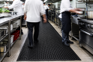 Tapis de rampe noir uni écologique en PET, motif géométrique, avec dos antidérapant en caoutchouc pour zones à fort trafic, cuisine, intérieur et extérieur - Product Image 5