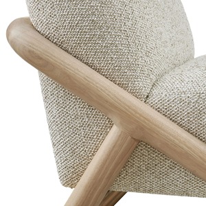 Sofá Individual Moderno de Lujo Tapizado en Tela de Lino con Estructura de Madera de Teca, Muebles para Sala de Estar - Fander - Product Image 6